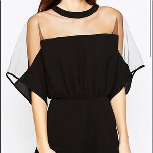 ISO Sz4 ASOS kimono playsuit with mesh insert!!!